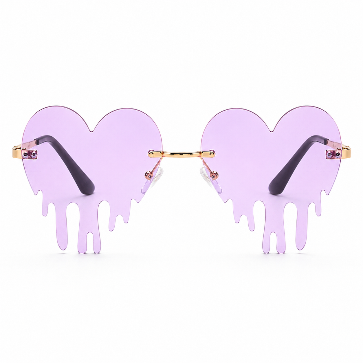 Lilac Dripping Heart Glasses