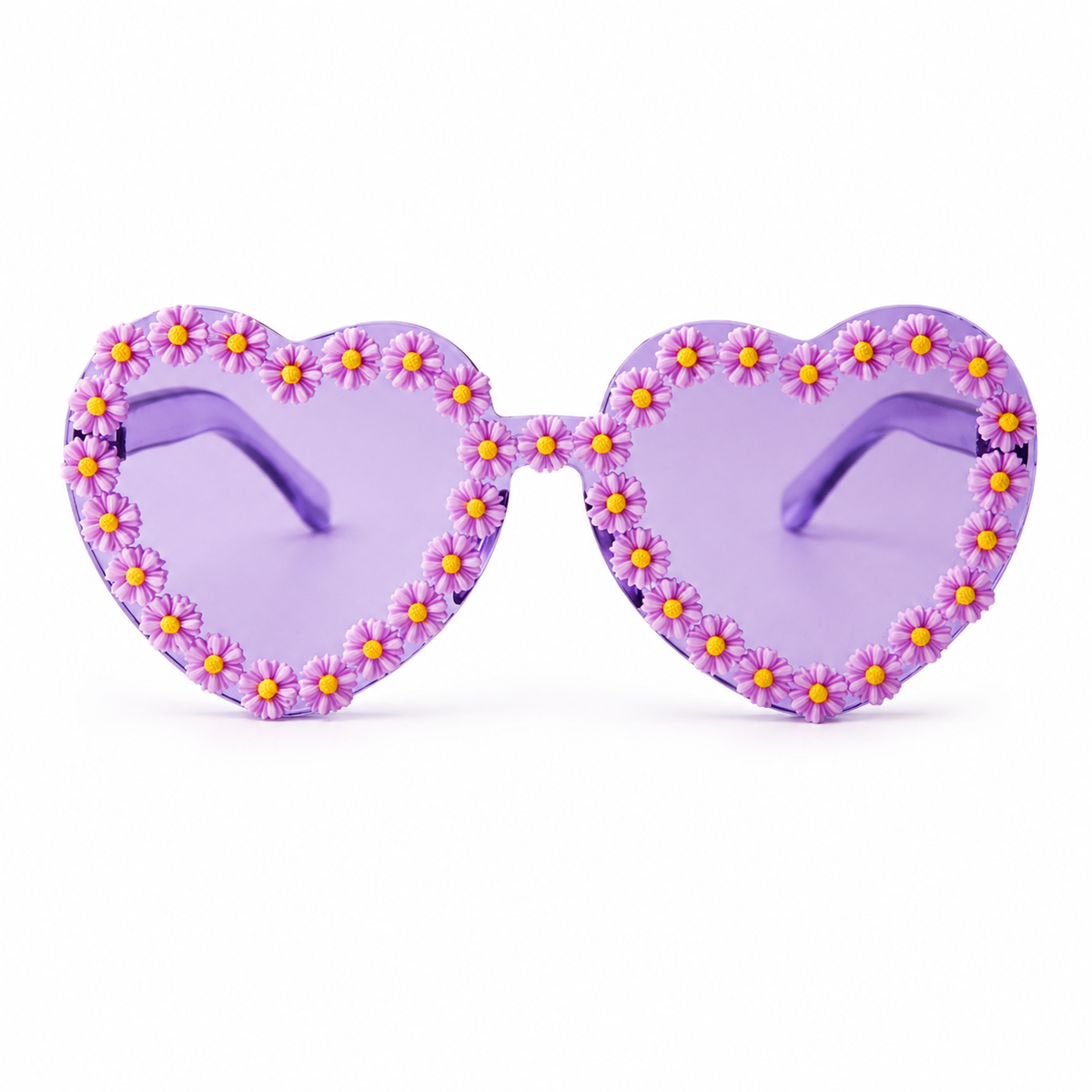 Lilac Heart Daisy Colour Therapy Glasses