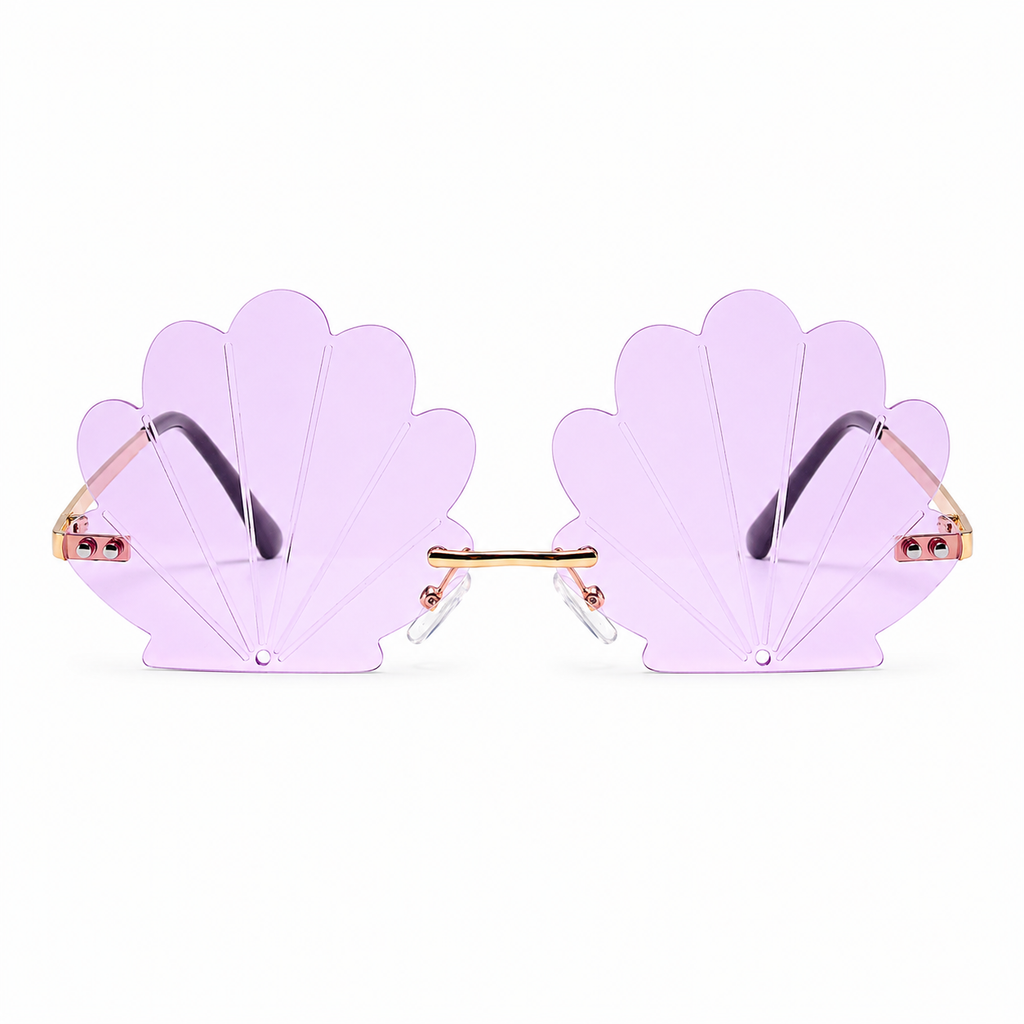 Lilac Mermaid Shell Glasses
