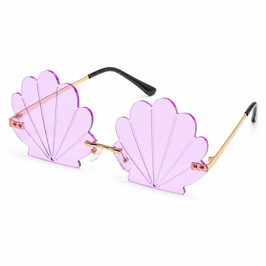 Lilac Mermaid Shell Glasses