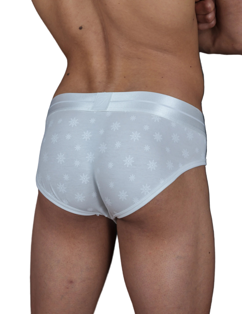 Limited - Edition White Snowflake Briefs - The Pup Play Hub