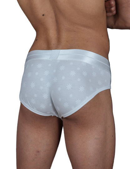 Limited - Edition White Snowflake Briefs - The Pup Play Hub