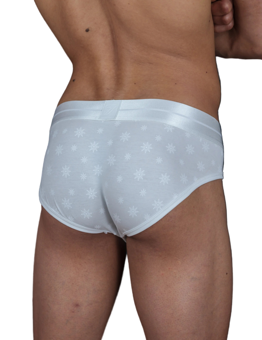 Limited - Edition White Snowflake Briefs - The Pup Play Hub