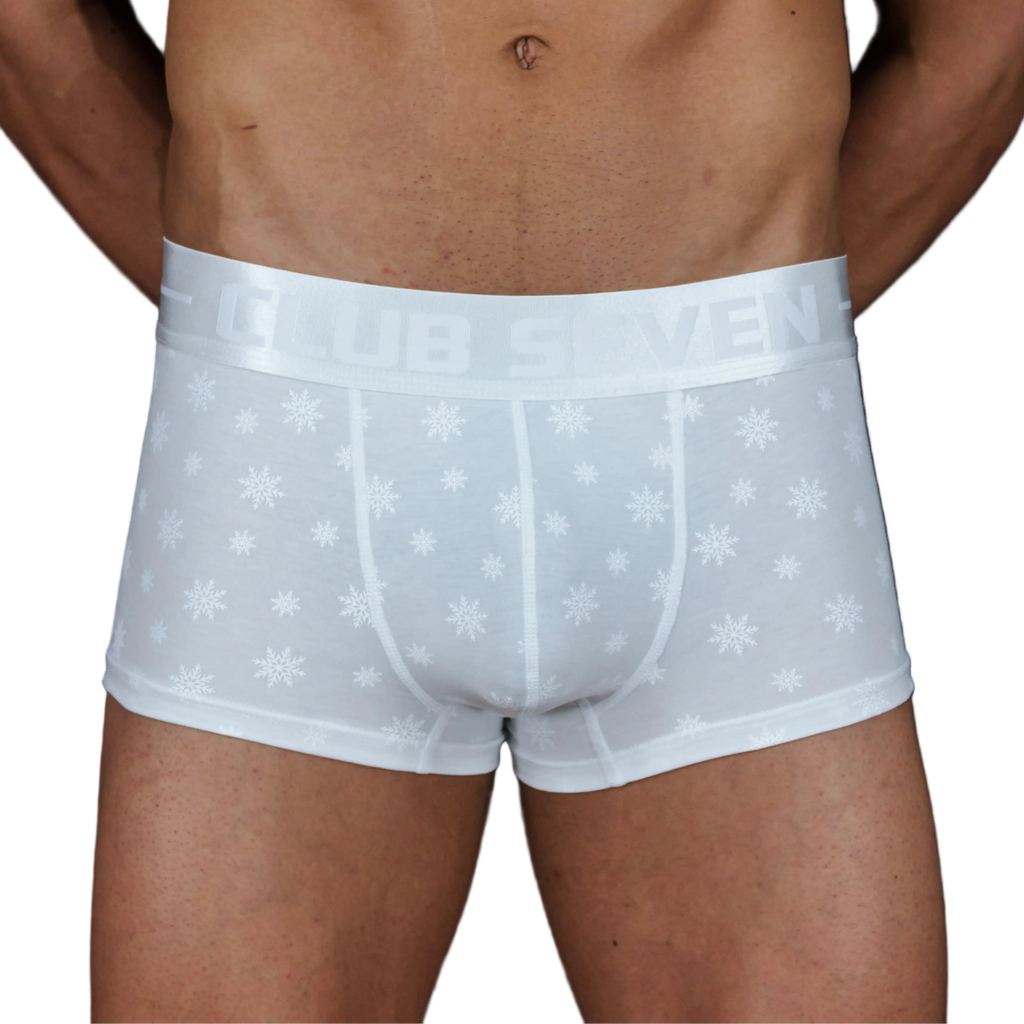 Limited - Edition White Snowflake Trunks - The Pup Play Hub