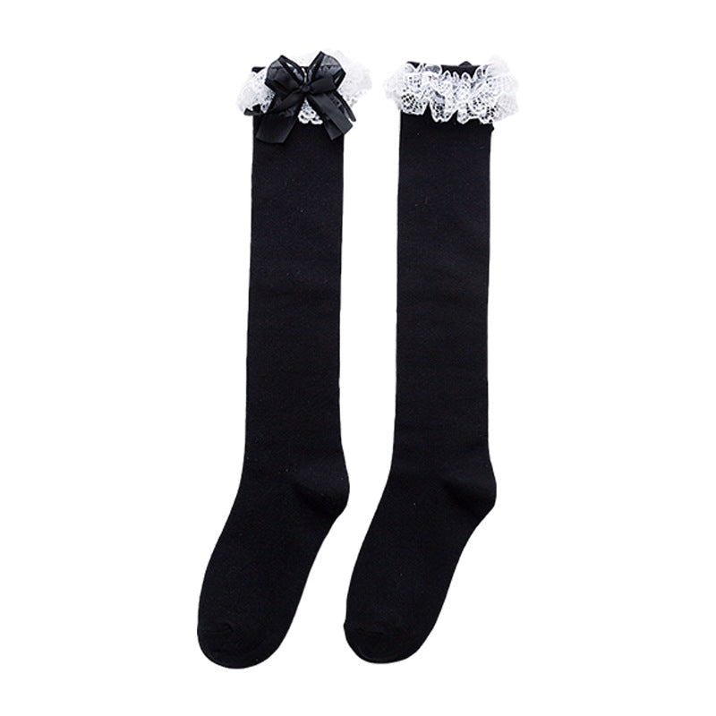 Lolita Lace Bow Knee-High Socks