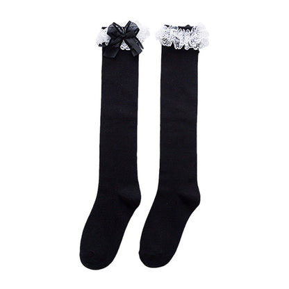 Lolita Lace Bow Knee-High Socks