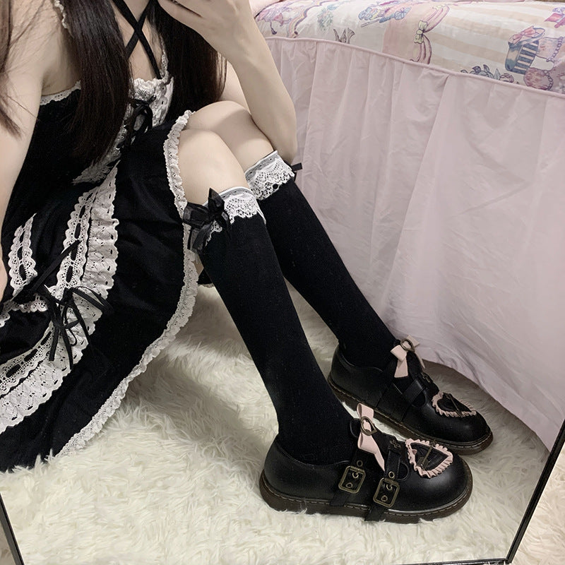 Lolita Lace Bow Knee-High Socks