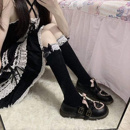 Lolita Lace Bow Knee-High Socks