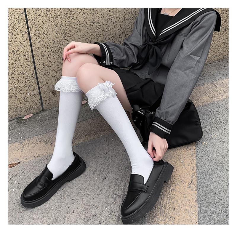 Lolita Lace Bow Knee-High Socks