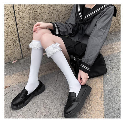 Lolita Lace Bow Knee-High Socks
