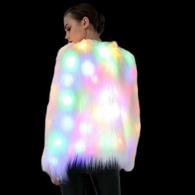 Luminous Faux Fur Jacket - The Pup Play Hub