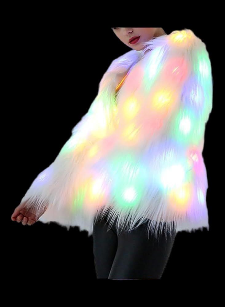 Luminous Faux Fur Jacket - The Pup Play Hub