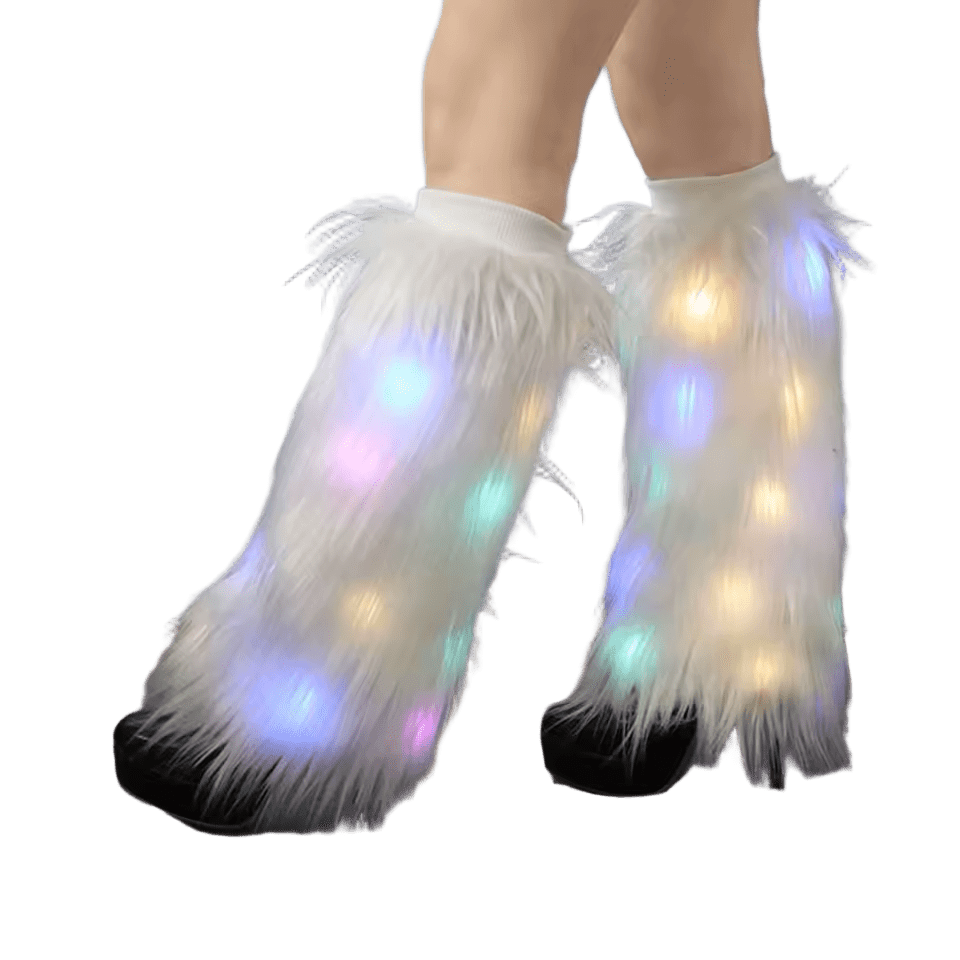Luminous Faux Fur Leg Warmers - The Pup Play Hub