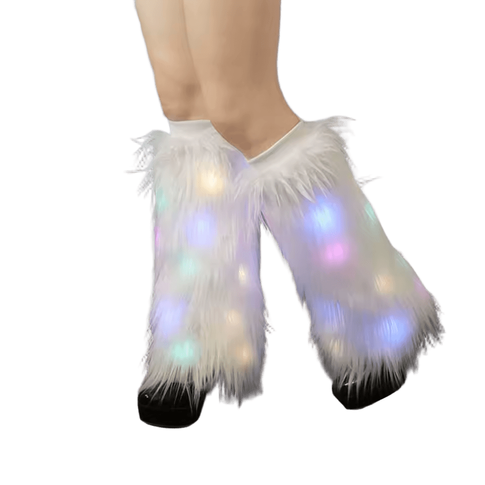 Luminous Faux Fur Leg Warmers - The Pup Play Hub