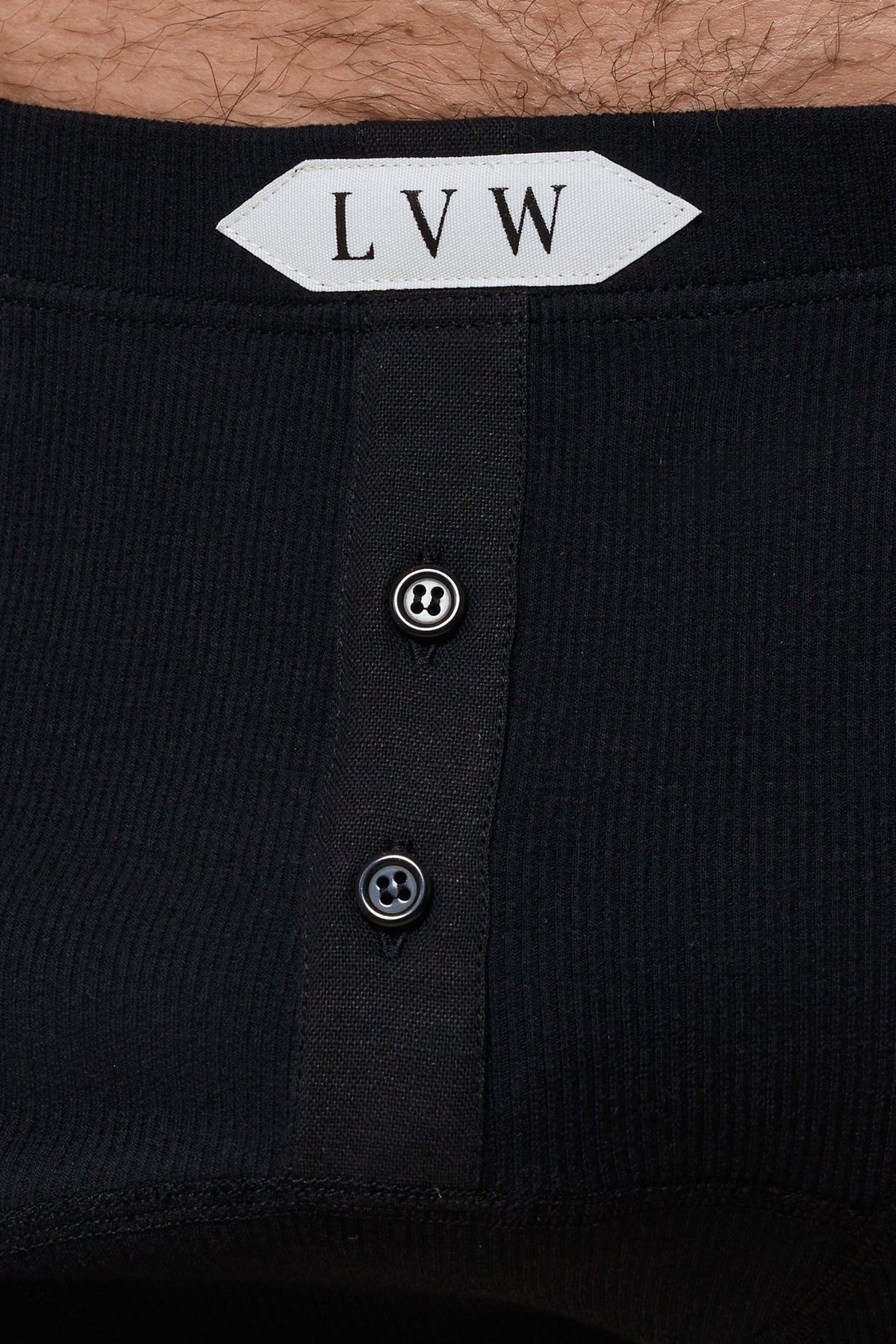 LUXURY BOXER BRIEF ORGANIC COTTON RIB - BLACK
