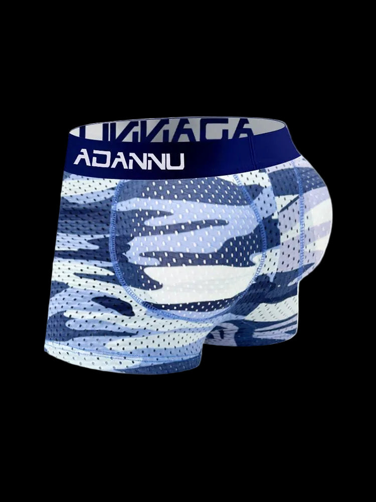 Men's Camouflage Removable Hip Pad Boxer Briefs - The Pup Play Hub