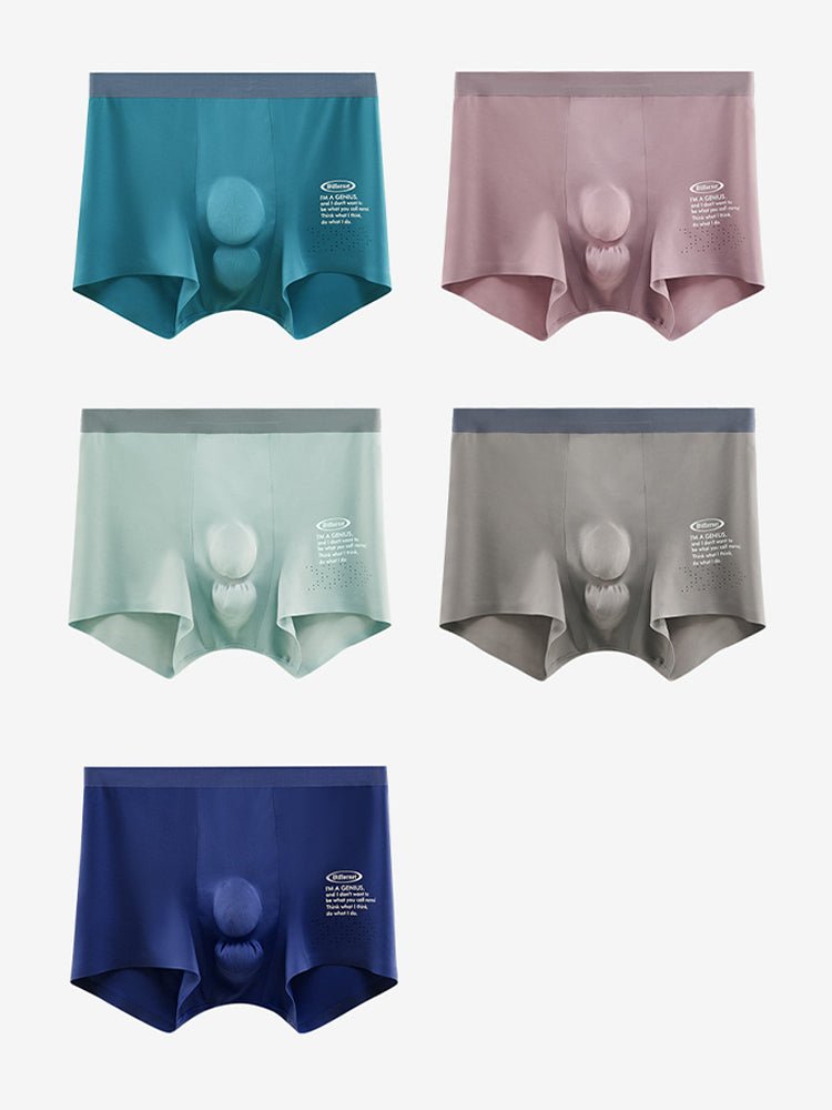 Men's Dual - Raised Support Seamless Solid Color Trunks - The Pup Play Hub