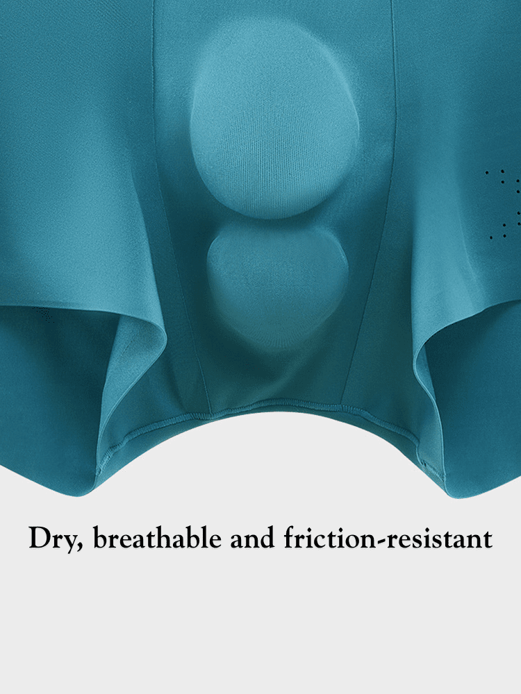 Men's Dual - Raised Support Seamless Solid Color Trunks - The Pup Play Hub