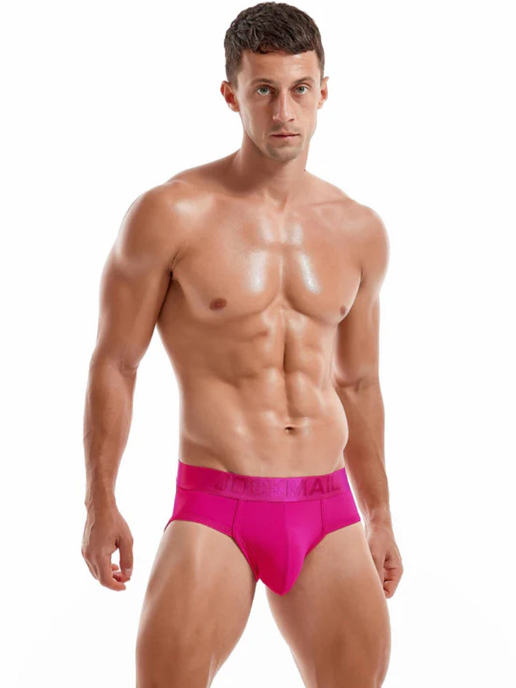 Men's Solid Color Mesh Breathable Sports Fitness Briefs