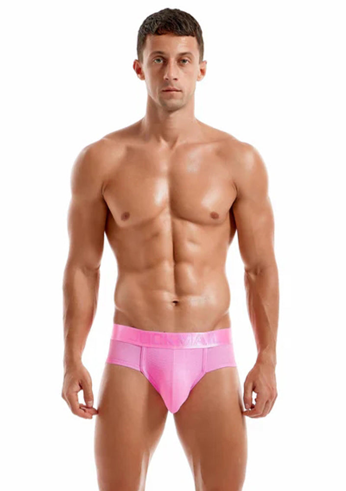Men's Solid Color Mesh Breathable Sports Fitness Briefs