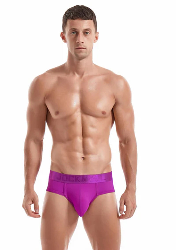 Men's Solid Color Mesh Breathable Sports Fitness Briefs