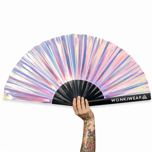 Mermaid Wishes Iridescent Festival Fan