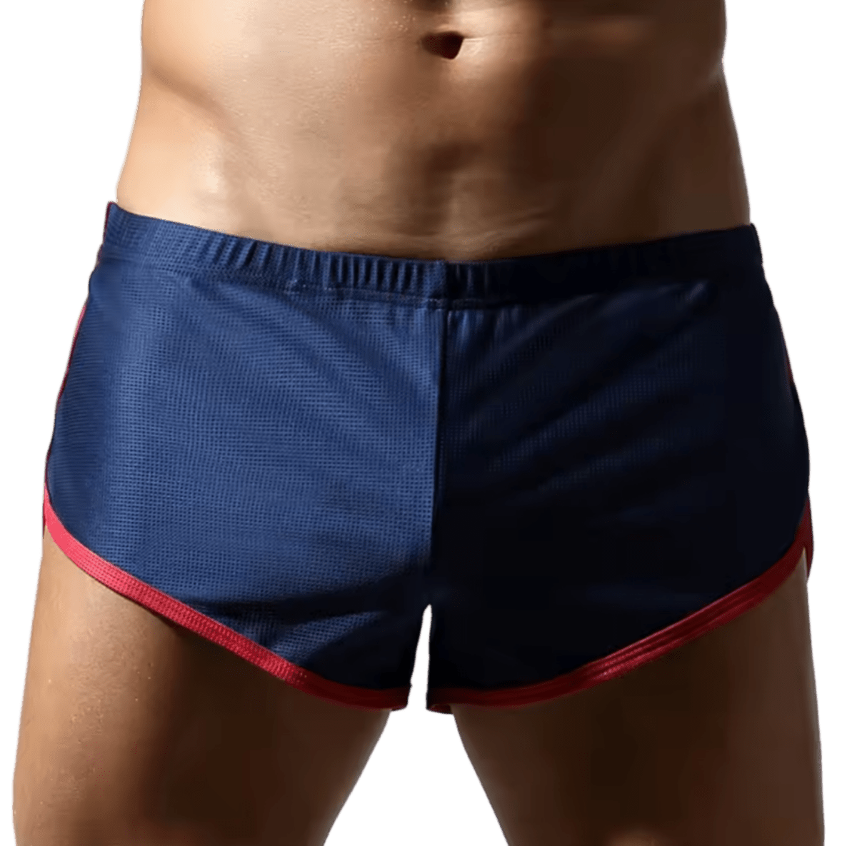 Mesh Shorts With Pouch Blue/Red - The Pup Play Hub