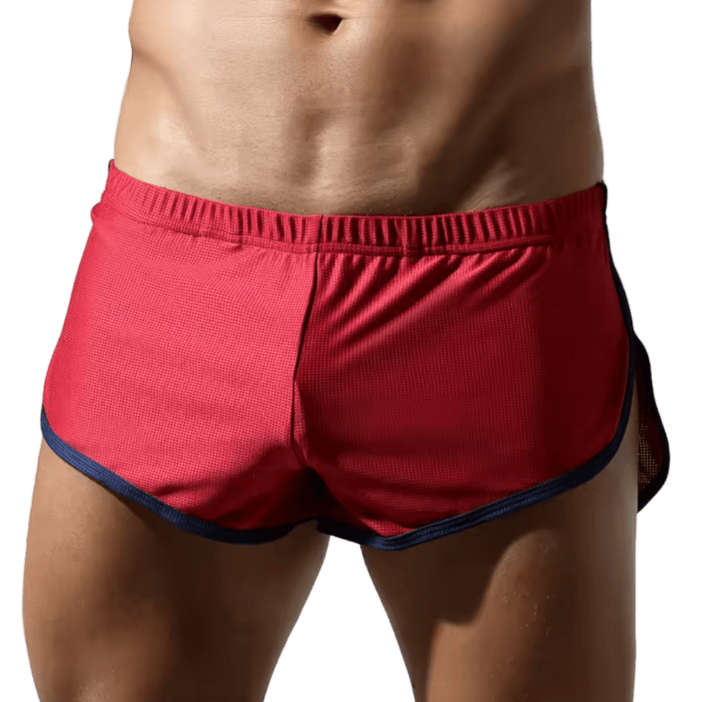 Mesh Shorts With Pouch Red/Blue - The Pup Play Hub