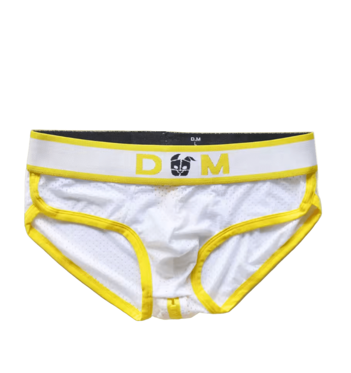 Mesh Zipper Bum Briefs Yellow - The Pup Play Hub