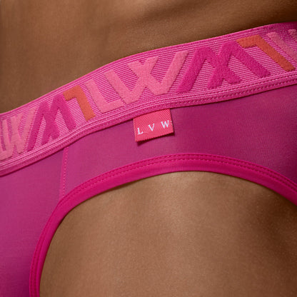 VISIBLY BIKINI BRIEF MESH - MAGENTA