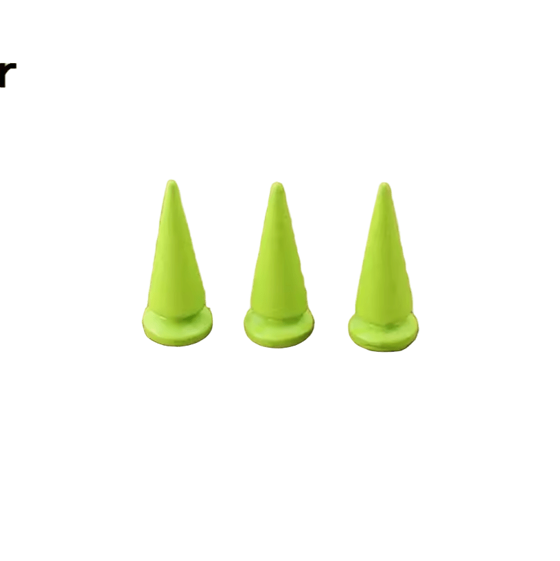 Metal Pup Hood Spikes 10 Pack Lime Green 10x24mm - The Pup Play Hub