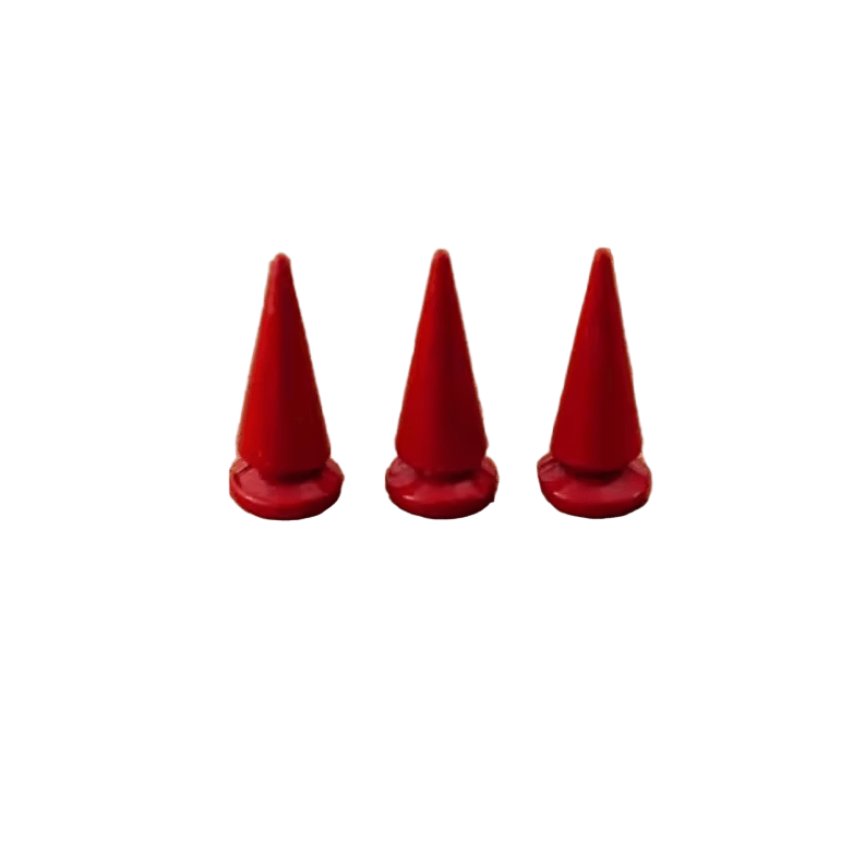 Metal Pup Hood Spikes 10 Pack Red 10x24mm - The Pup Play Hub