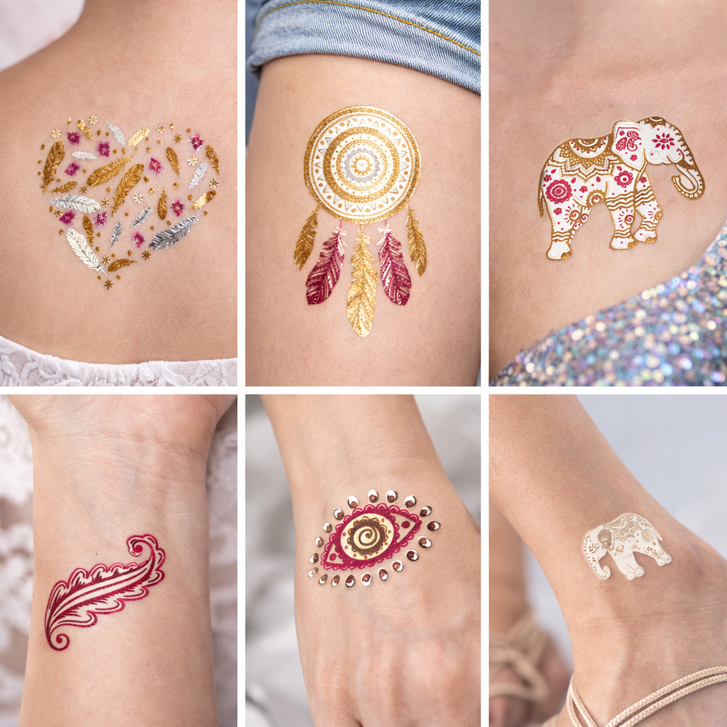 Loving Kindness Metallic Tattoos