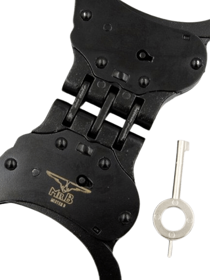 Mister B Handcuffs with Hinge Black - The Pup Play Hub