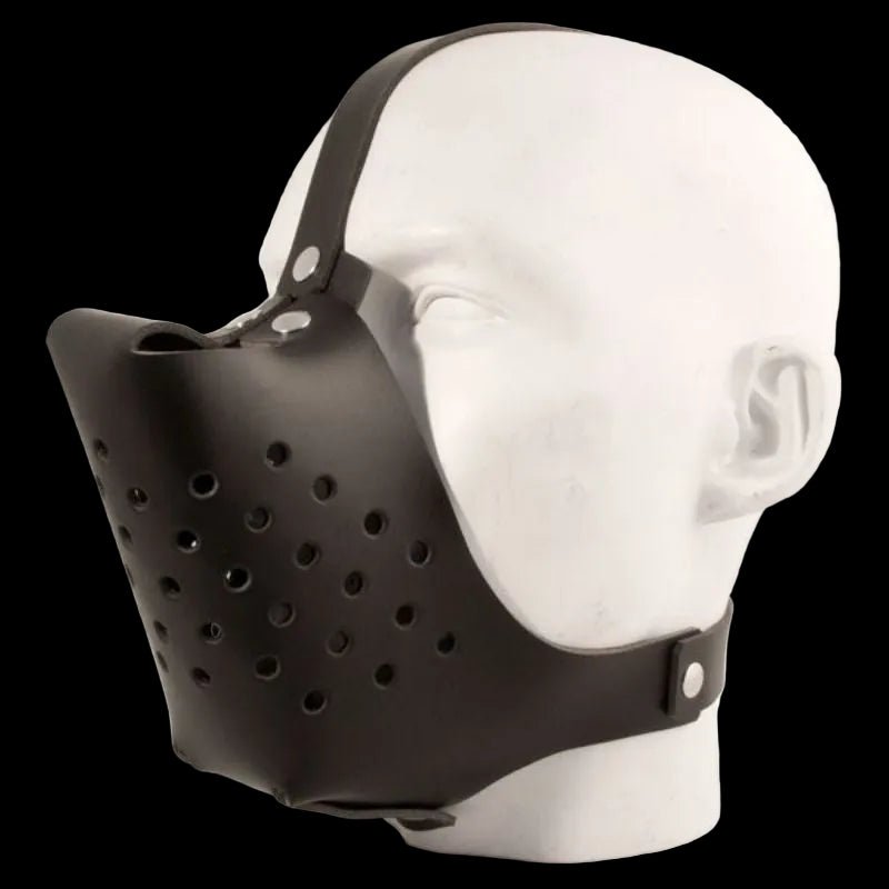 Mister B Leather Muzzle | Black Leather - The Pup Play Hub