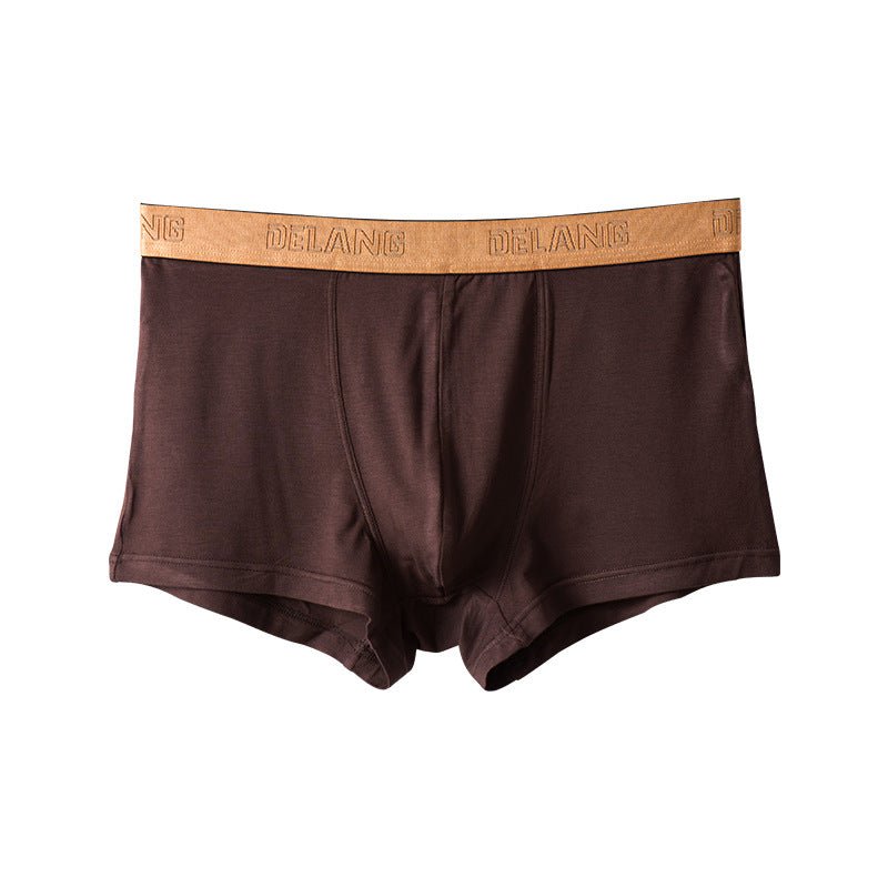 Modal Ultra - soft Solid Mid - waist Men's Boxer Briefs - The Pup Play Hub