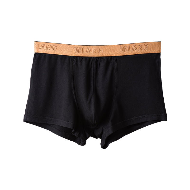 Modal Ultra - soft Solid Mid - waist Men's Boxer Briefs - The Pup Play Hub