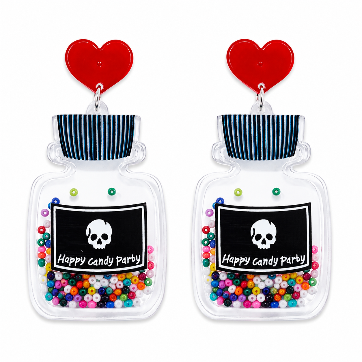 Happy Candy Shaker Bottle Drop Earrings