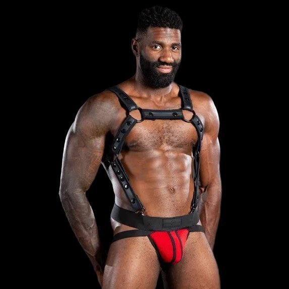 Mr S Leather NEO AIR MESH Jock | Red - The Pup Play Hub
