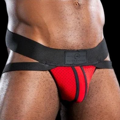 Mr S Leather NEO AIR MESH Jock | Red - The Pup Play Hub