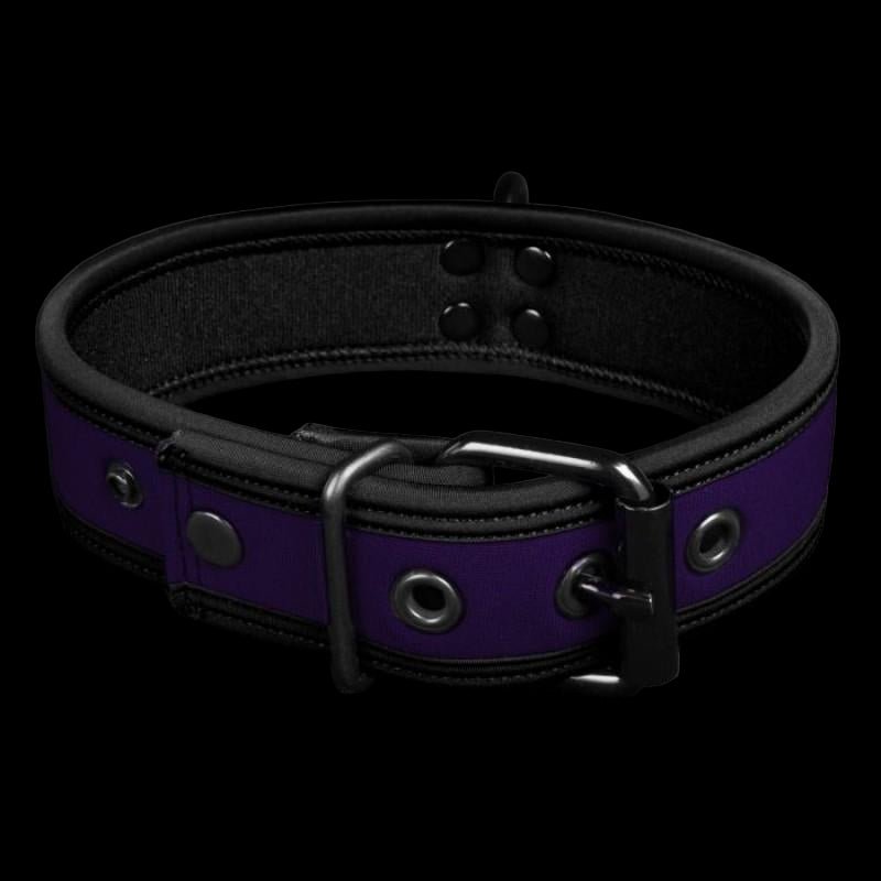 Mr S Leather NEO Puppy Collar Purple - The Pup Play Hub