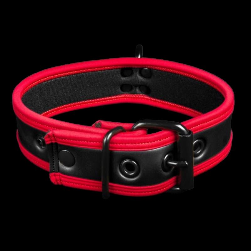 Mr S Leather NEO Puppy Collar Red - The Pup Play Hub