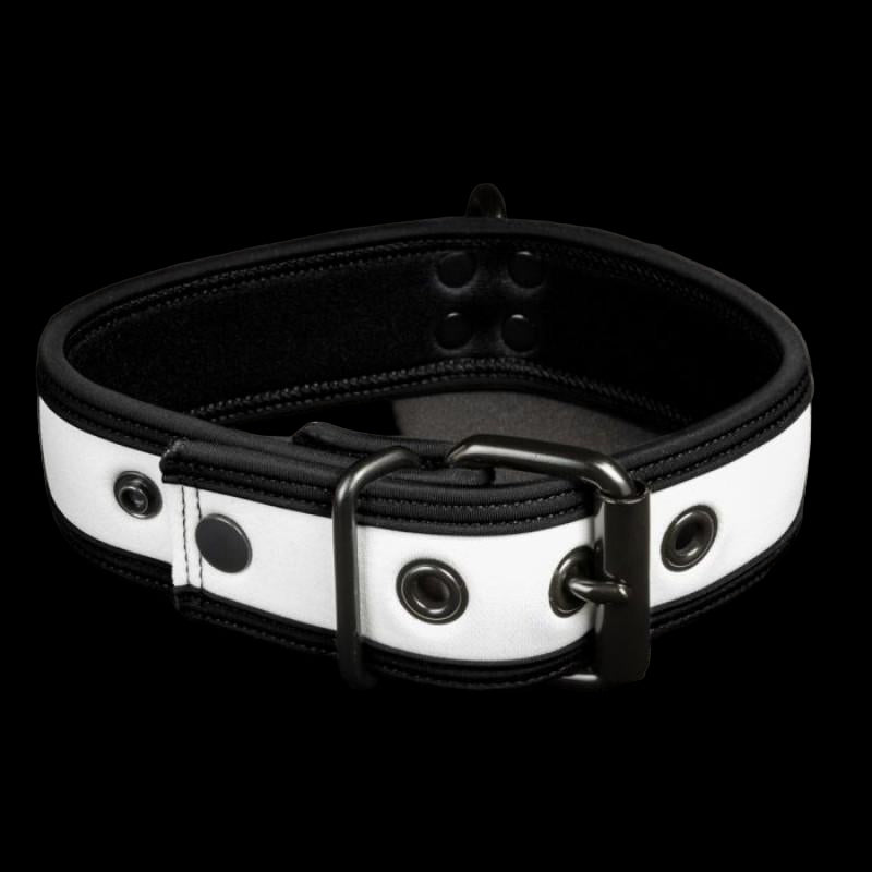 Mr S Leather NEO Puppy Collar White - The Pup Play Hub