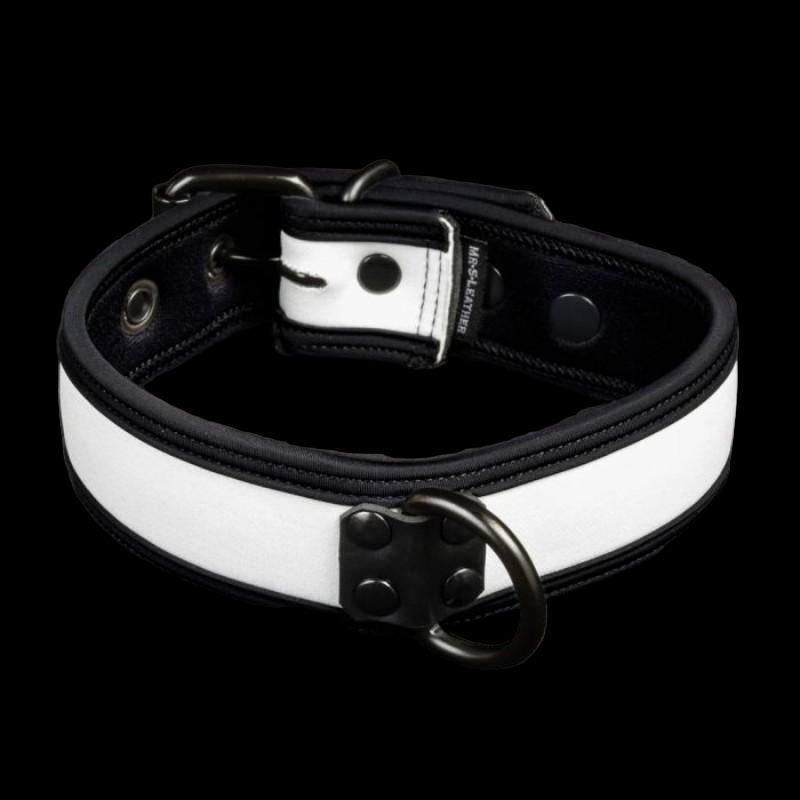 Mr S Leather NEO Puppy Collar White - The Pup Play Hub