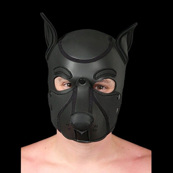 Mr S Leather NEOPRENE FRISKY Puppy Hood | Black - The Pup Play Hub
