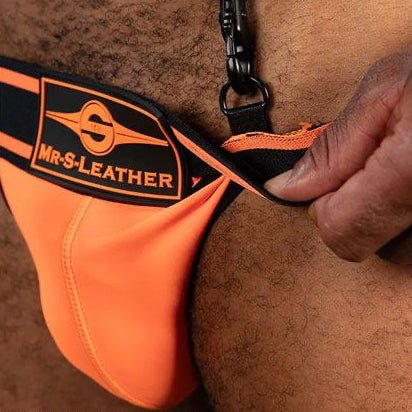 Mr.S Leather Bold Colour Jock Strap Orange - The Pup Play Hub