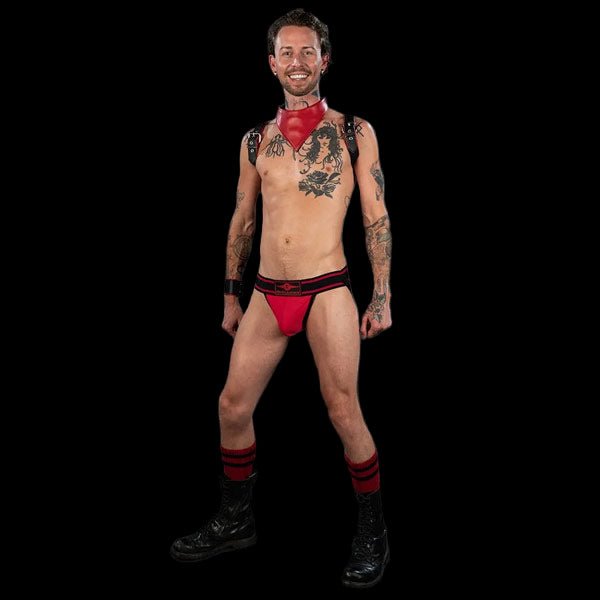 Mr.S Leather Bold Colour Jock Strap Red - The Pup Play Hub