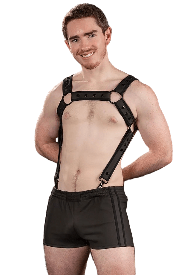 Mr.S Leather FuckGear Crossbow Harness Black/Black - The Pup Play Hub