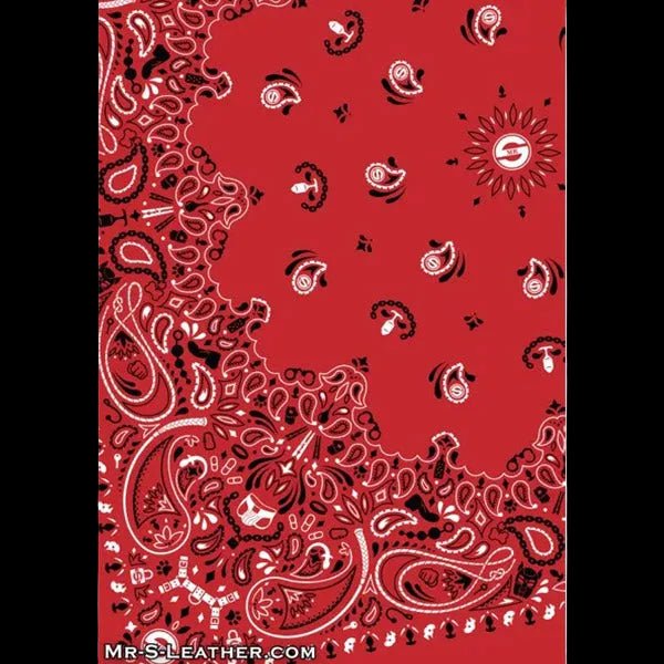 Mr.S Leather Zipper Pocket Neck Hanky - Red - The Pup Play Hub