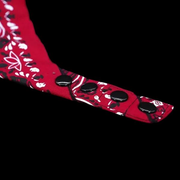 Mr.S Leather Zipper Pocket Neck Hanky - Red - The Pup Play Hub